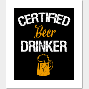 Certifield beer drinker Posters and Art